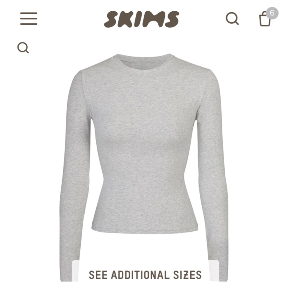 SKIMS Cotton Jersey Long-Sleeve (NWT)